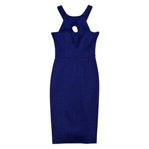 STUNNING Burberry London Blue Sleeveless Sheath Business Casual Cute Dress Small
